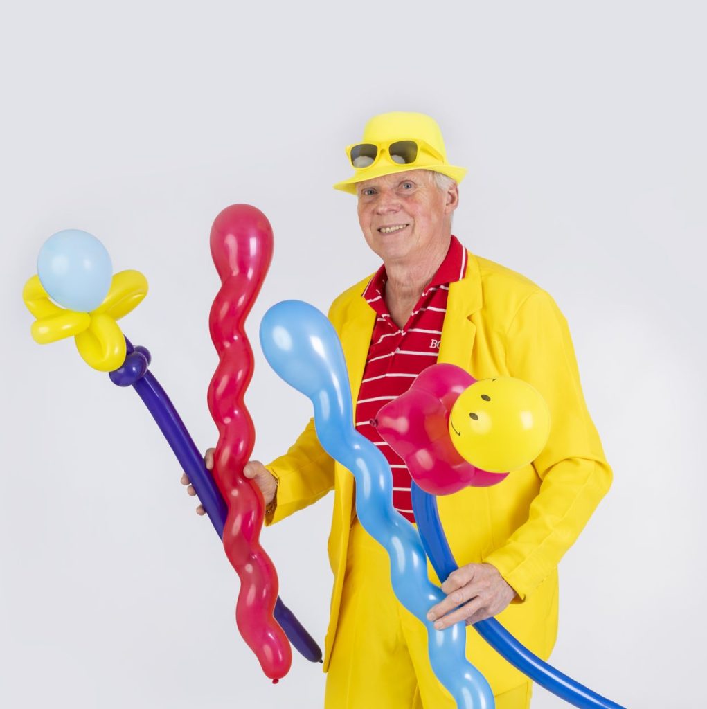 ballonklovnen palle besøger bloms