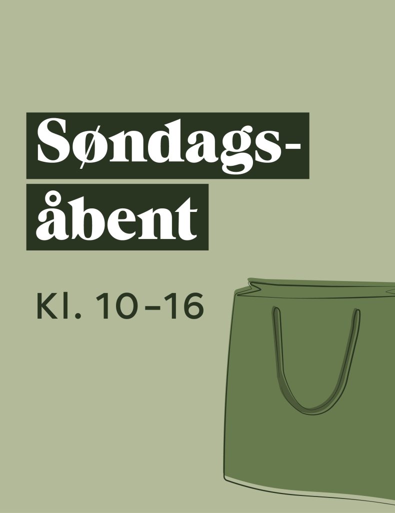 Søndagsåbent i Bloms Butikker den første søndag i måneden, kl. 10-16